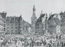 Quaglio Domenico – Hochbetrieb auf der Schranne