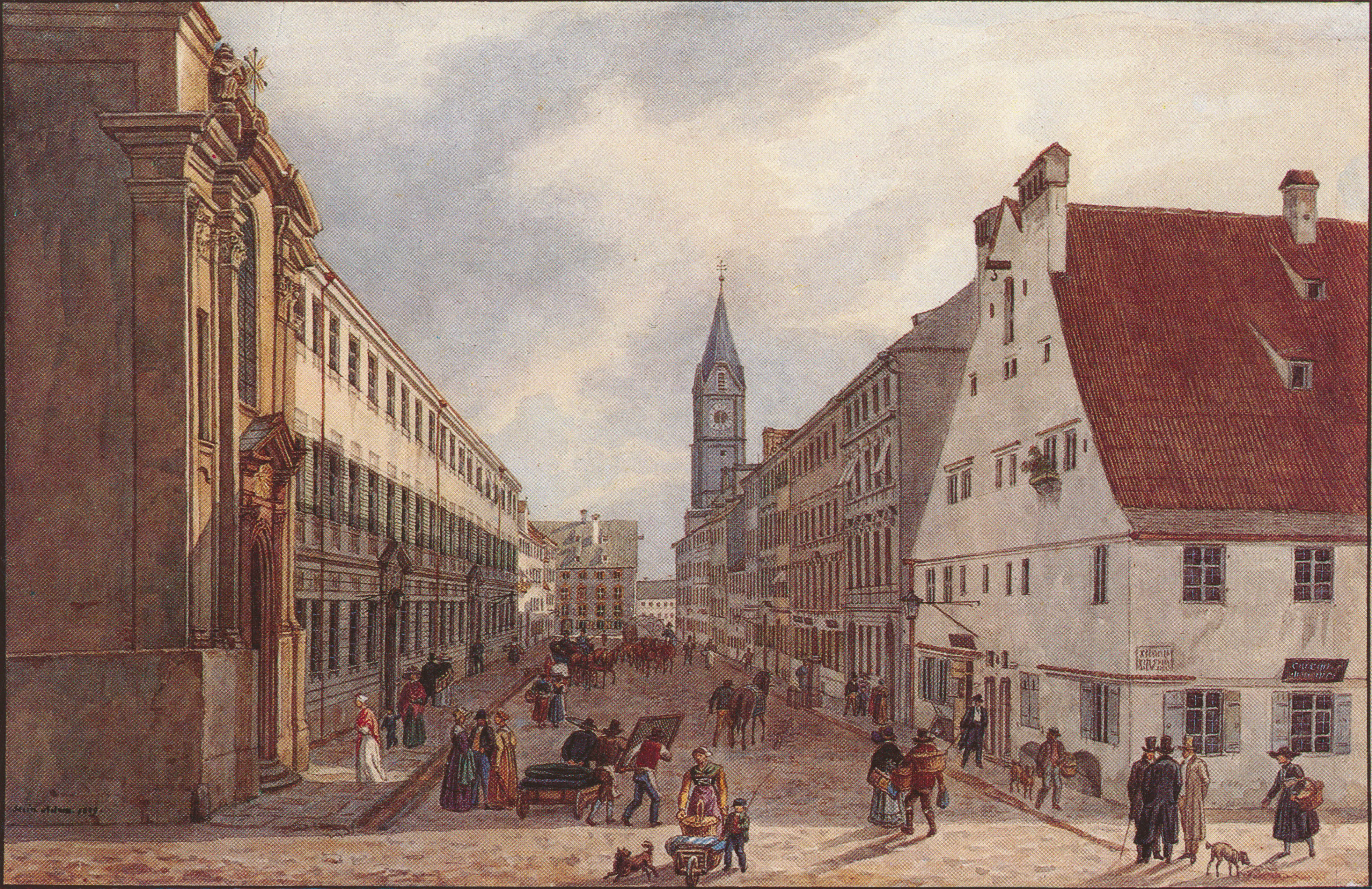 Die Damenstiftstraße gegen Süden