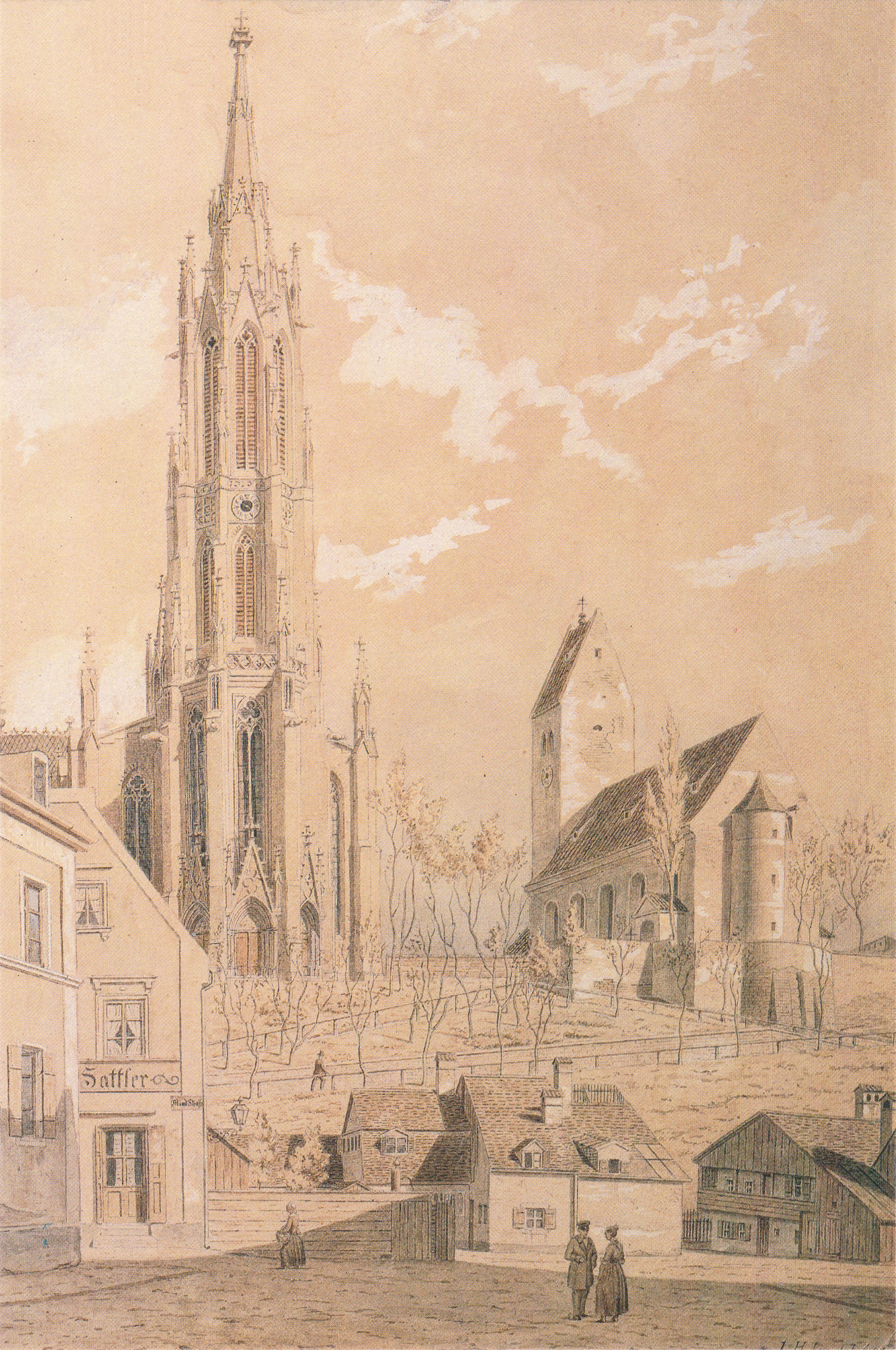 Alte und neue Giesinger Kirche