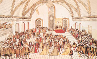 Solis Nikolaus – Der große Saal des Alten Rathauses gegen Osten