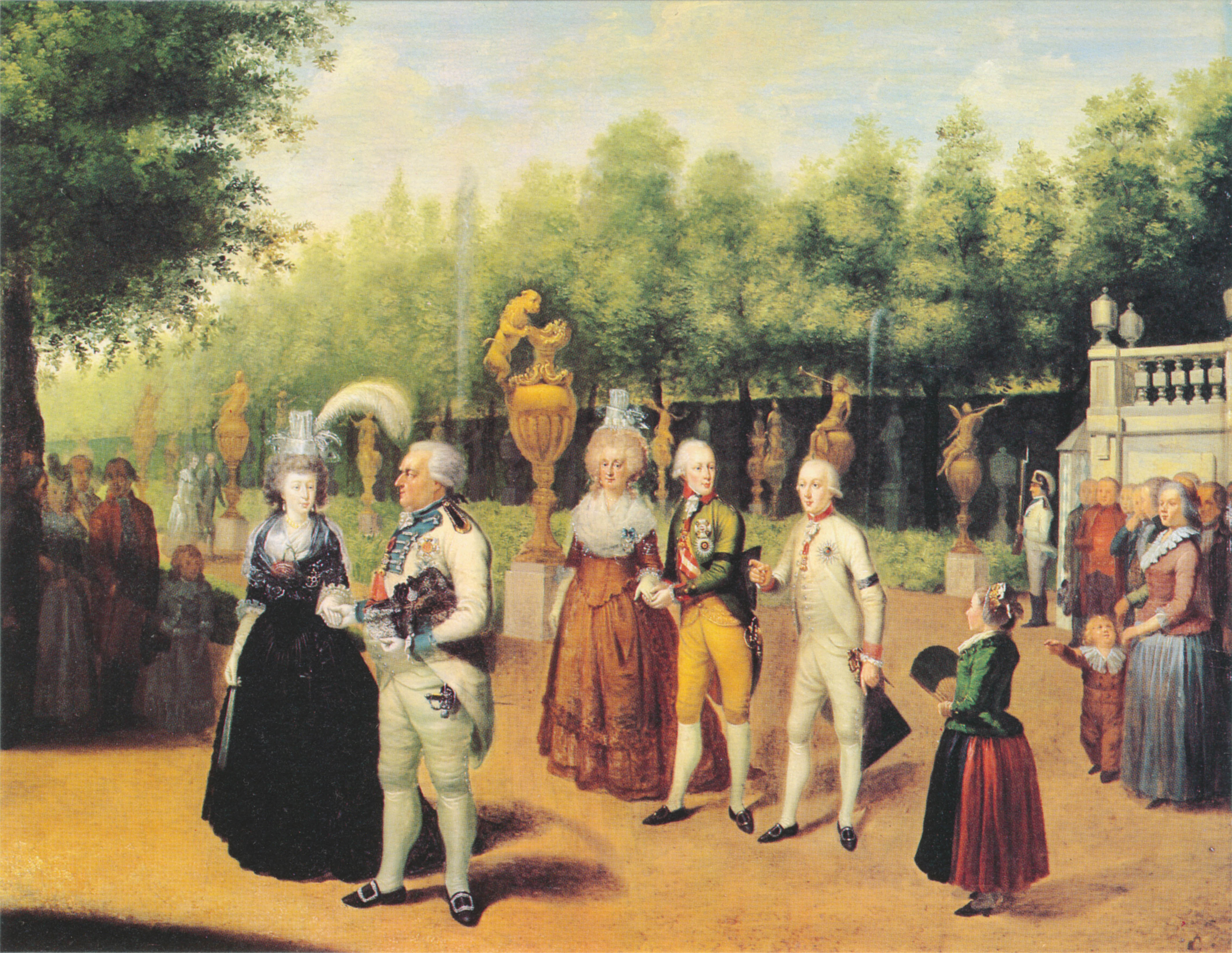 Kurfürst Karl Theodor mit dem deutschen Kaiserpaar