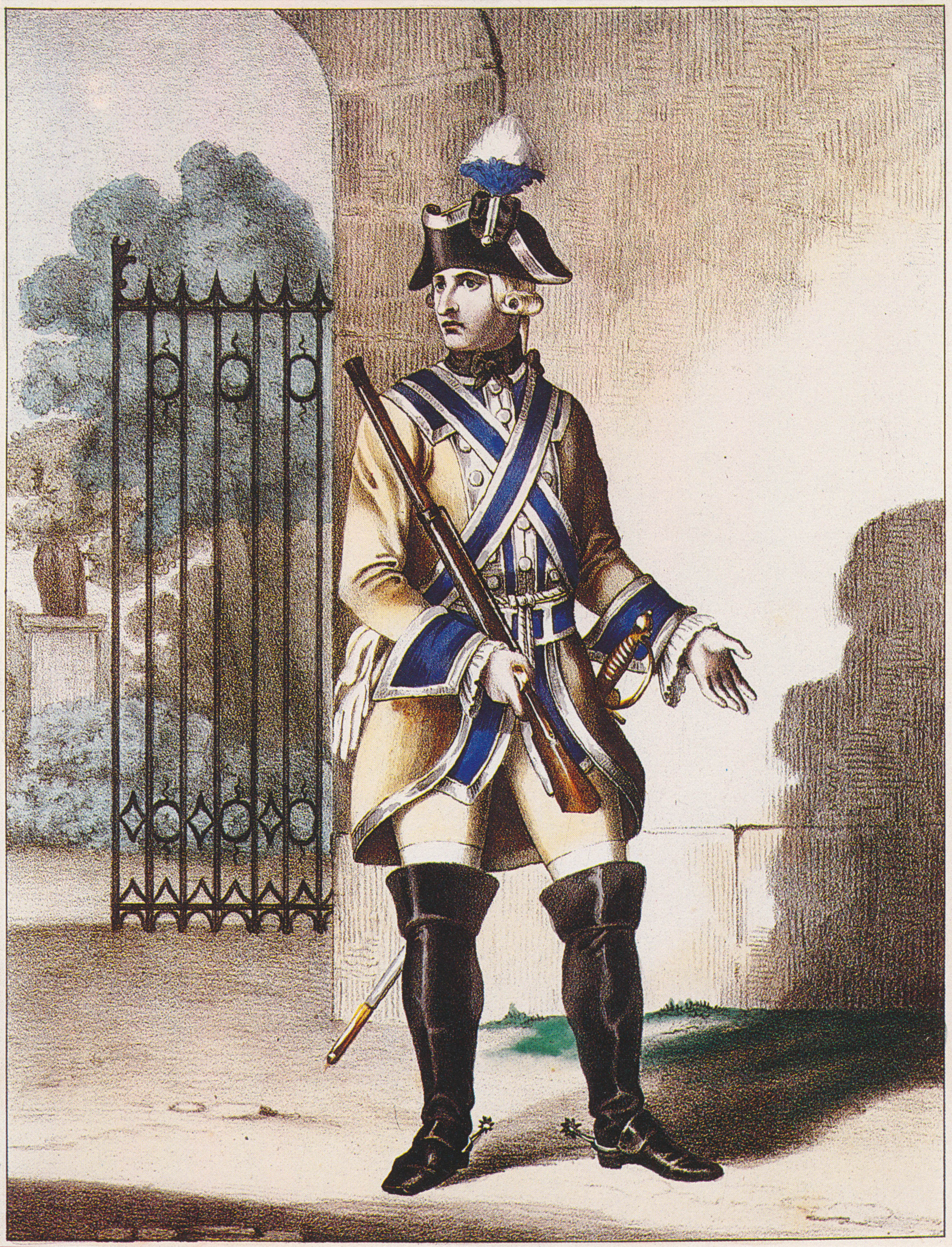 Münchner Bürgerkavallerist in Galauniform 1790