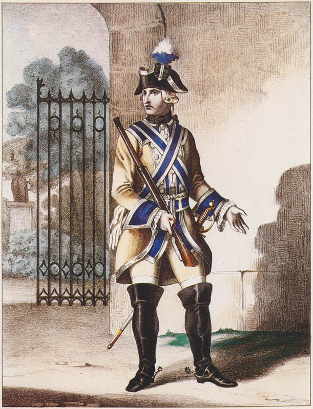 Münchner Bürgerkavallerist in Galauniform 1790