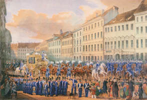 Kraus Gustav – Feierliche Auffahrt König Max II. Eröffnung der Ständeversammlung von 1848