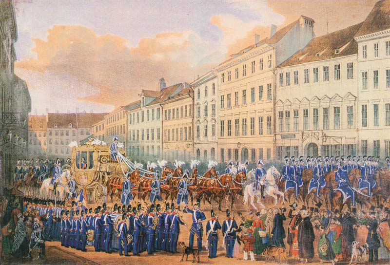 Feierliche Auffahrt König Max II. Eröffnung der Ständeversammlung von 1848