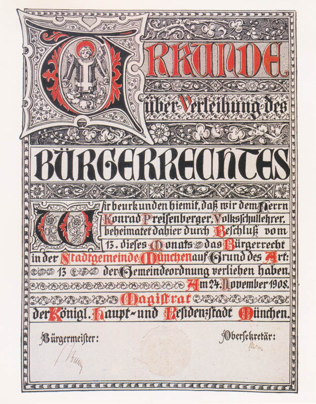 Bürgerrechtsurkunde