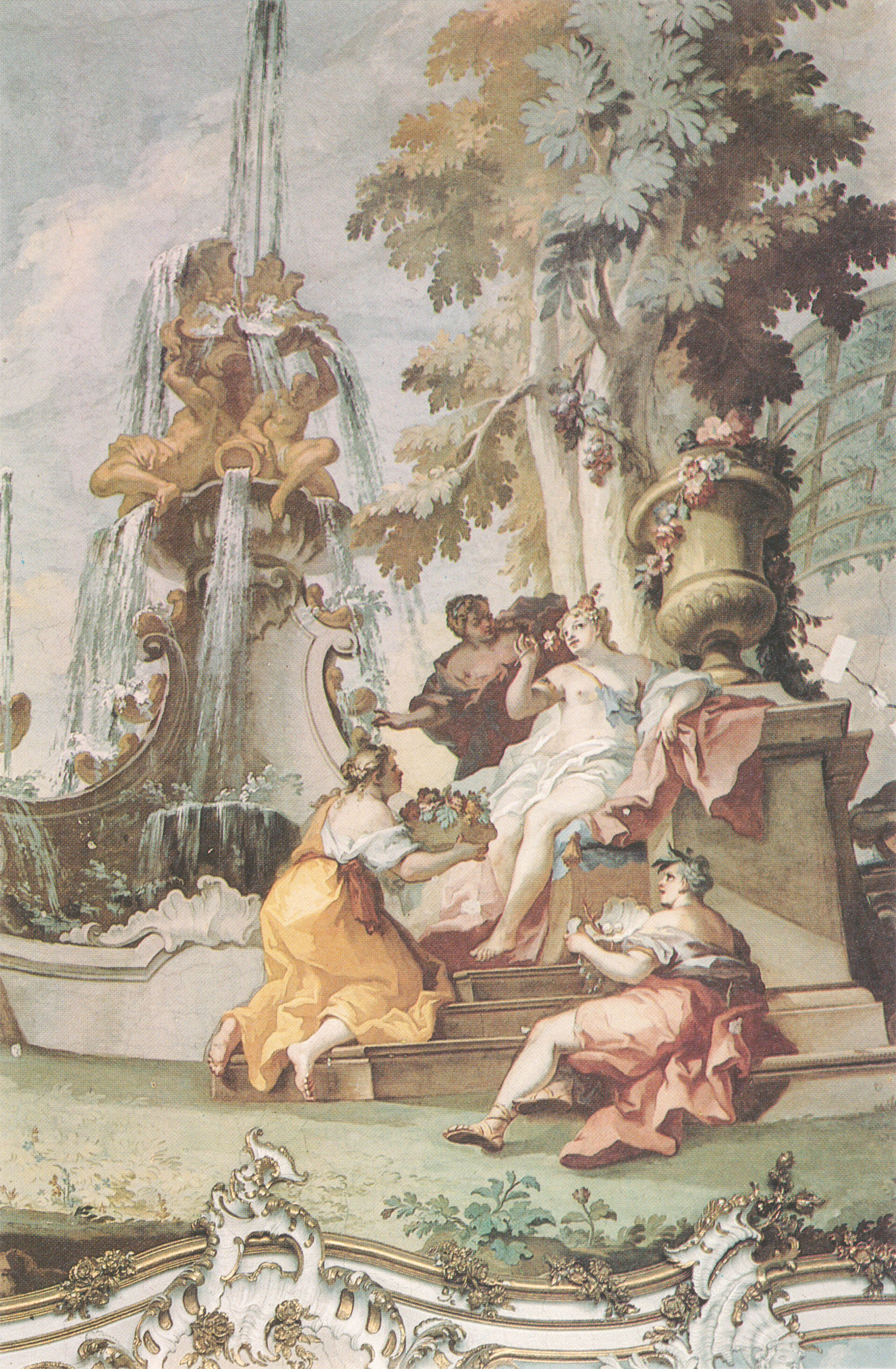 Nymphen huldigen der Göttin Flora