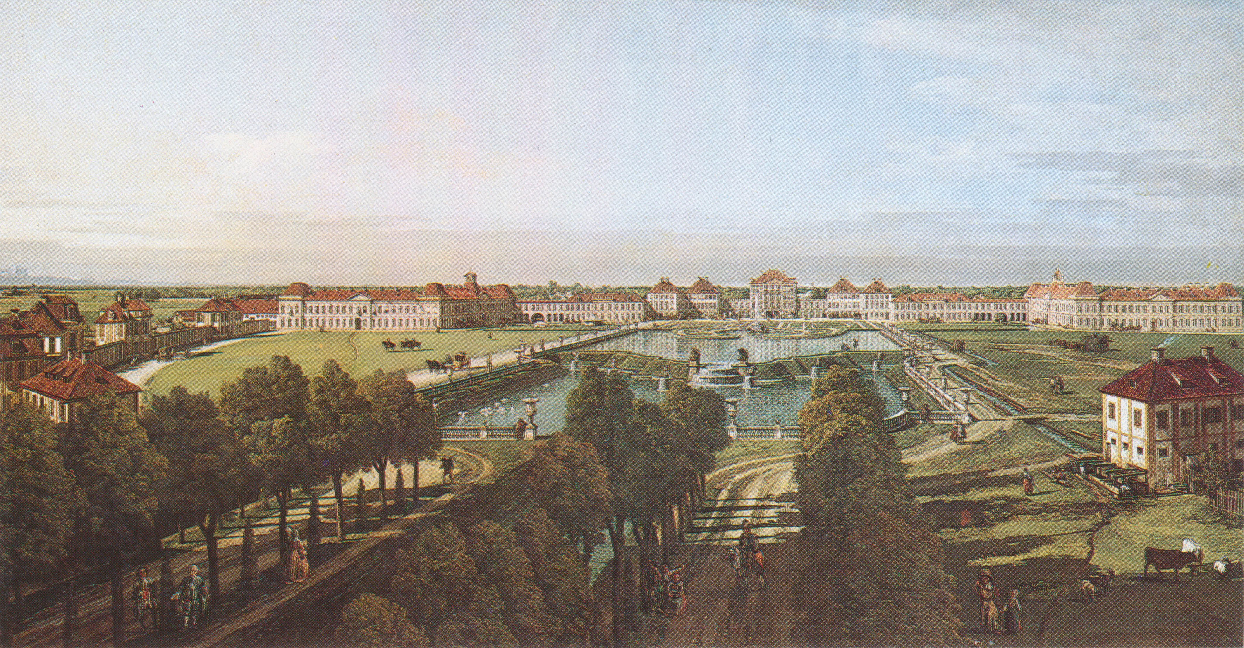 Schloß Nymphenburg von Osten, von der Stadtseite aus