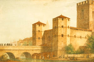 Huber Ludwig – Das Isartor vom Tal aus 1820