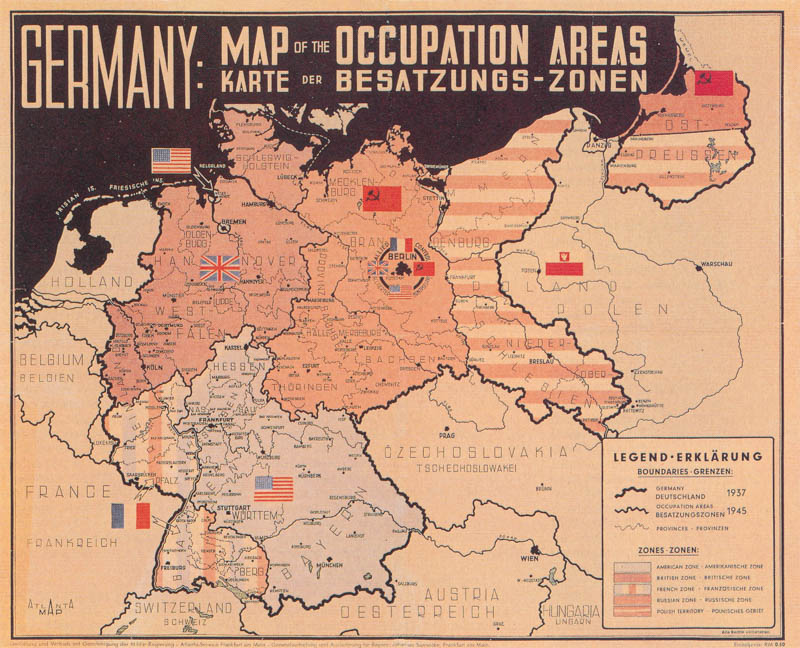 Plan der Besatzungszonen