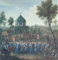 Horemanns Peter Jakob – Kurfürst Karl Albrecht (Kaiser Karl VII.) mit Hofgesellschaft