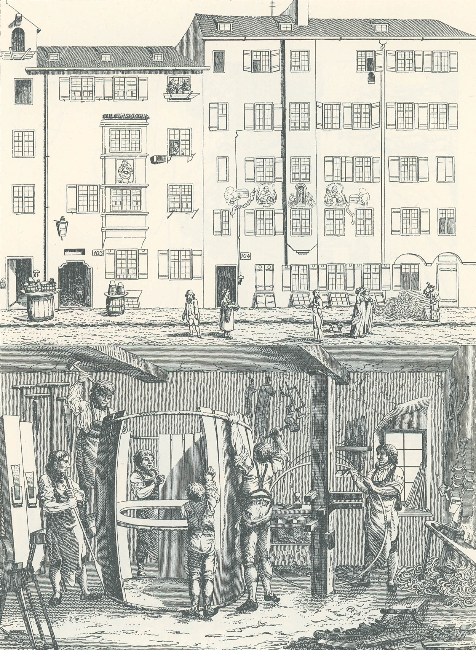 Baumgartner-Polizei-Uebersicht von München - Kupferstich 51