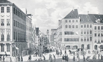 Kraus Gustav – Die Wein- und Theatinerstraße in München 1825
