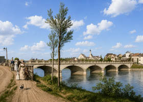 Lebschée Carl August – Die neue Isar-Brücke