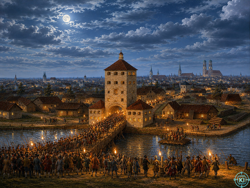 Die Erstürmung der Isarbrücke