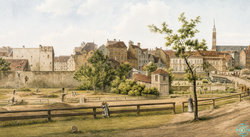 Huber Ludwig, Lebschée – Stadtmauer an der Blumenstraße