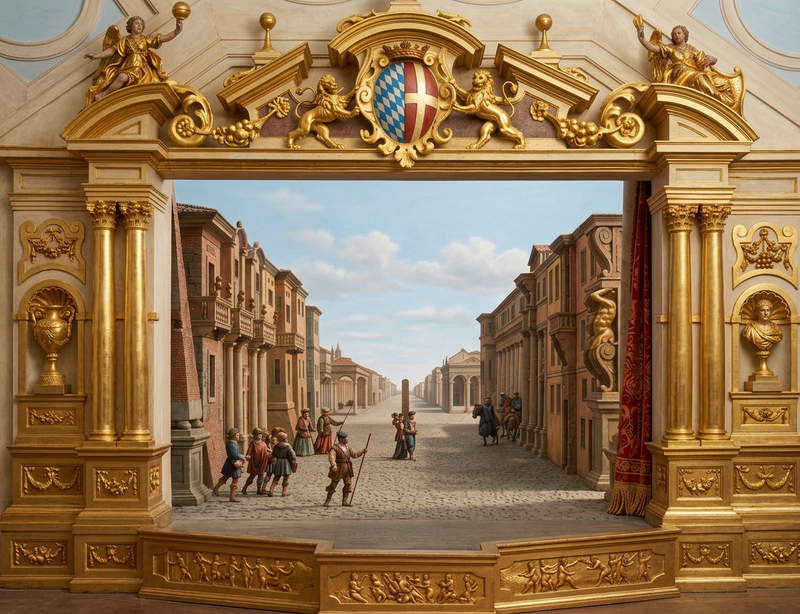 Kerll - Bühnenbild der Oper L'Erinto