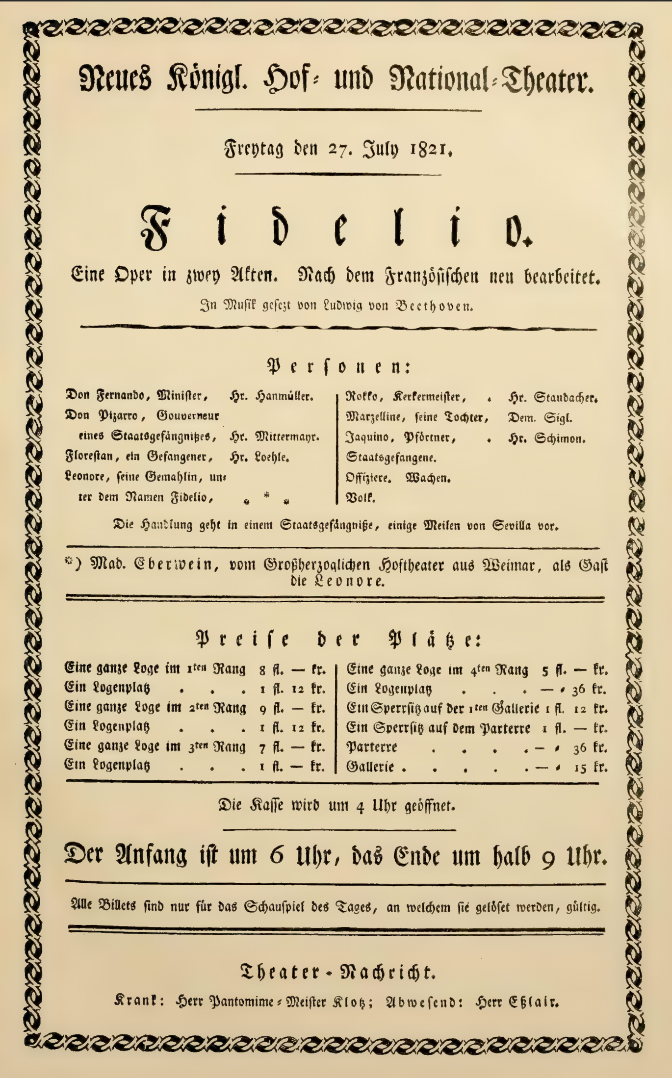 Plakat - Fidelio