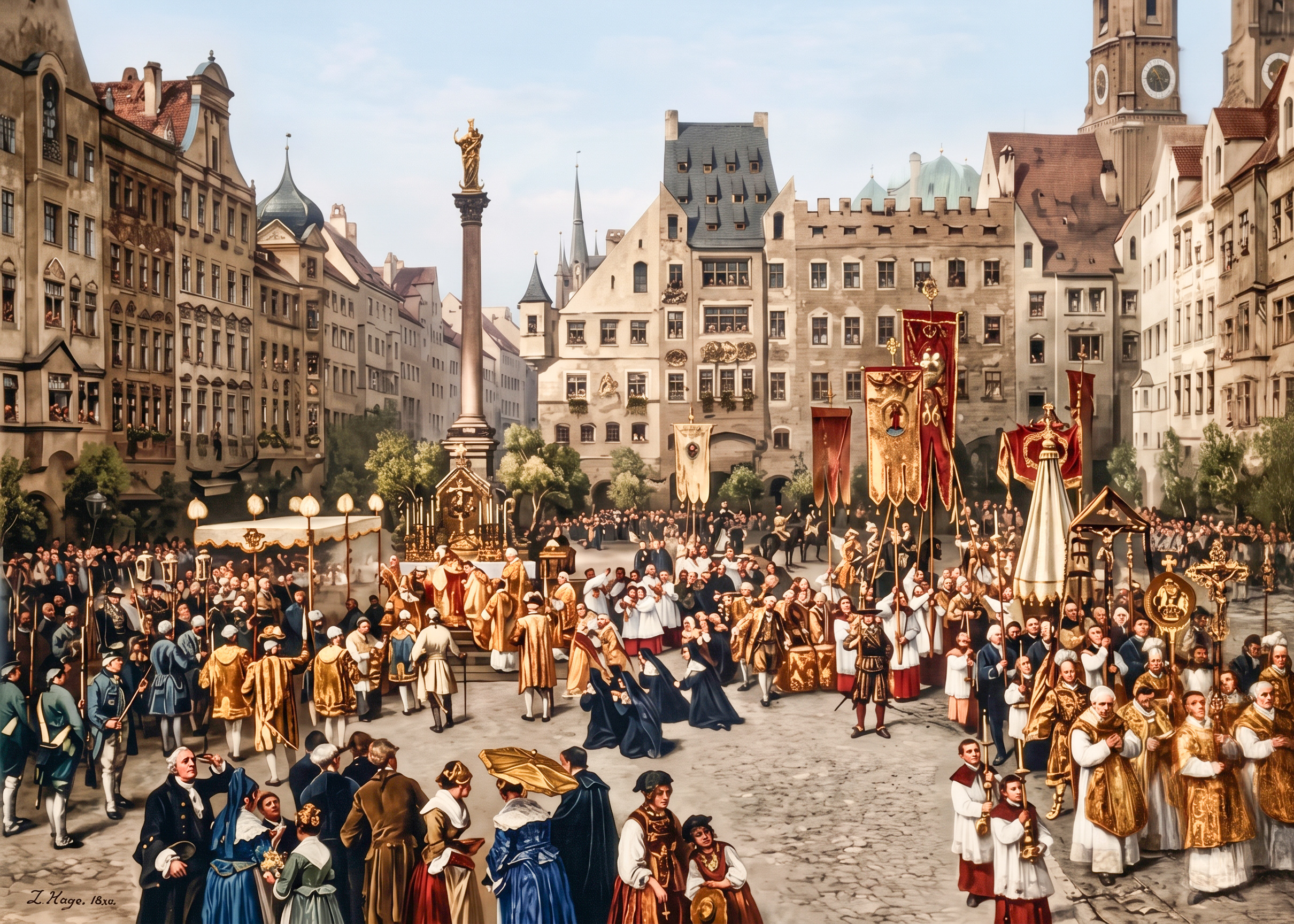 Marienplatz - Fronleichnamsprozession