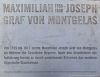 Gedenktafel für Montgelas – Foto aus München