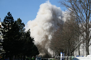 Sprengung des Agfa Hochhauses – Foto aus München