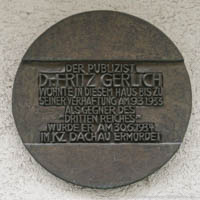 Gedenktafel - Fritz Gerlich – Foto aus München
