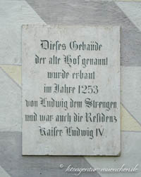 Gedenktafel Alter Hof – Foto aus München