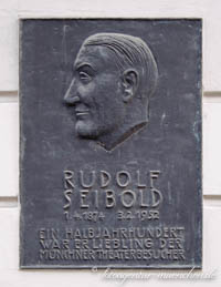 Gedenktafel - Rudolf Seibold – Foto aus München