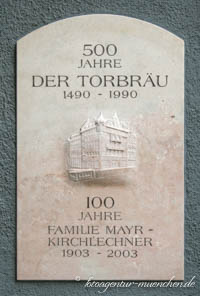 Gedenktafel - Torbräu