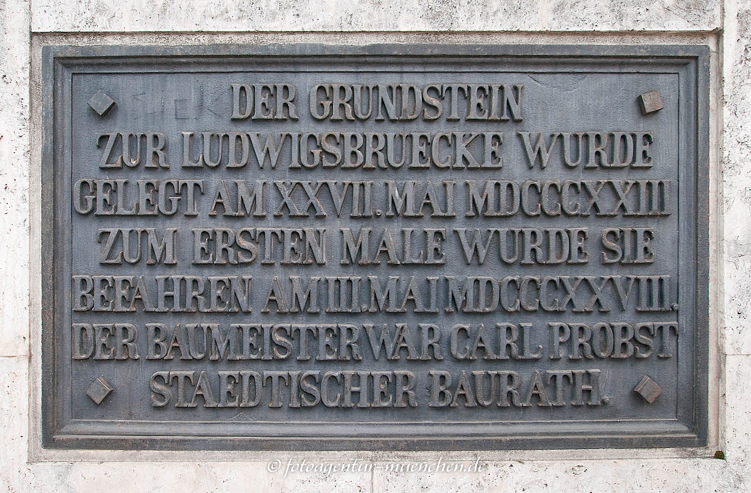 Ludwigsbrücke - Grundsteinlegung
