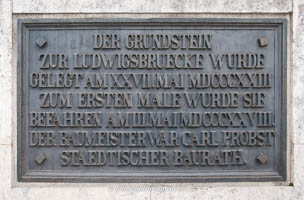 Gedenktafel - Ludwigsbrücke – Foto aus München