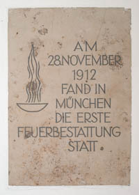 Gedenktafel - Feuerbestattung – Foto aus München