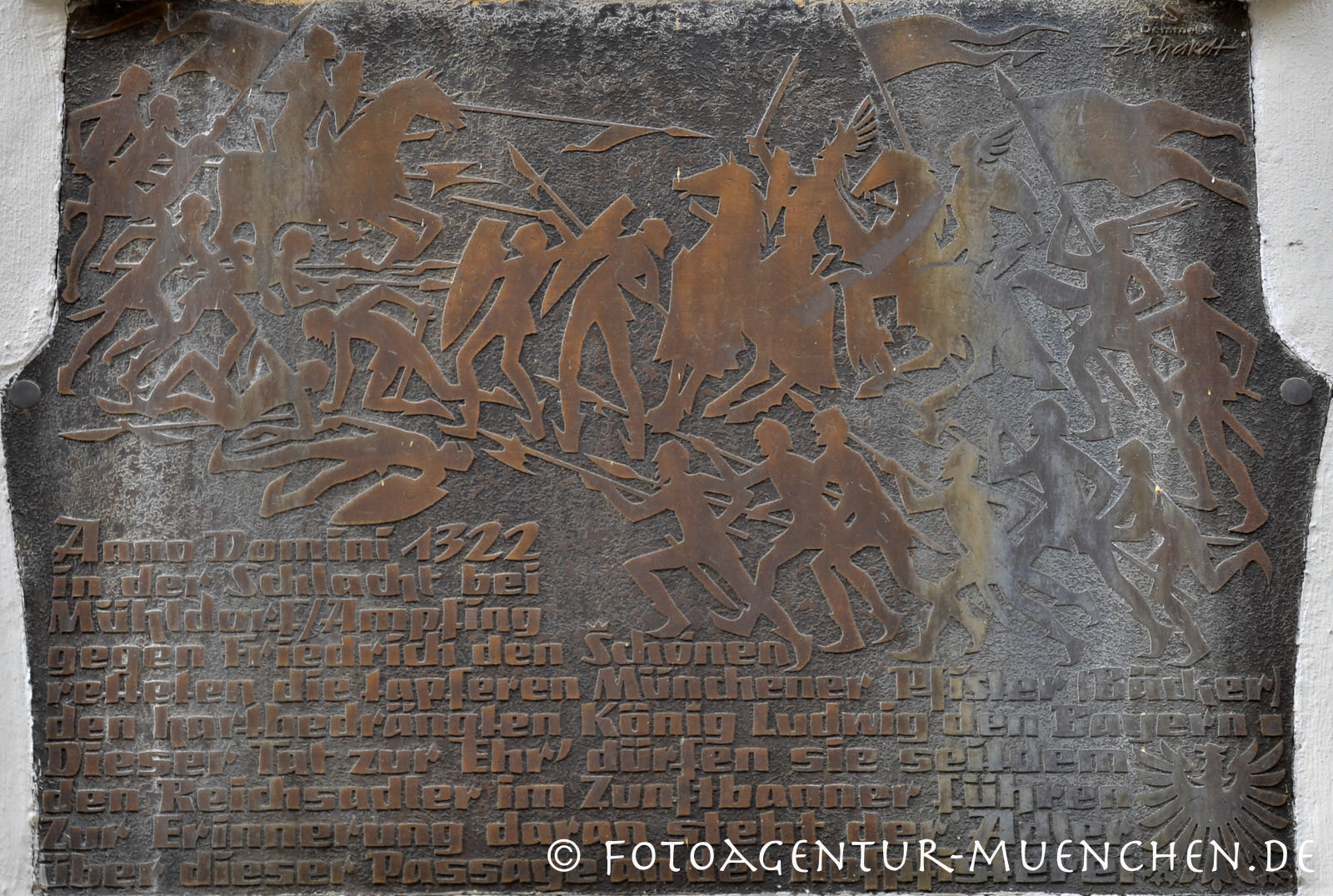 Gedenktafel - Bäcker Schlacht bei Mühldorf