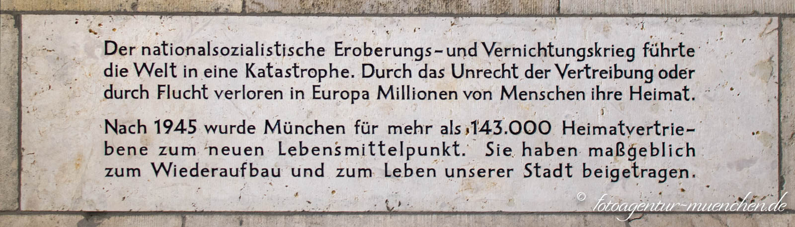 Inschrift - Heimatvertriebene