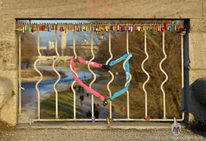 Liebesschlösser an der Wittelsbacherbrücke – Foto aus München