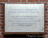 Gedenktafel - Börse – Foto aus München