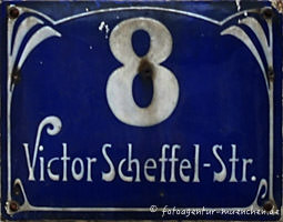 Hausnummer - Victor Scheffel-Straße – Foto aus München