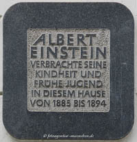 Gedenktafel Albert Einstein – Foto aus München
