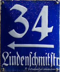 Hausnummer - Lindenschmit-Straße – Foto aus München