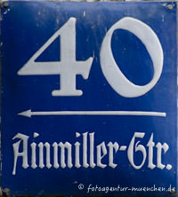 Hausnummer - Ainmillerstraße – Foto aus München