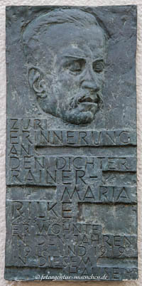 Gedenktafel - Rainer Maria Rilke – Foto aus München
