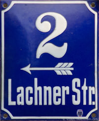 Hausnummer - Lachnerstraße – Foto aus München