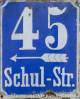 Hausnummer - Schulstraße – Foto aus München