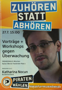 Wahlplakat Landtagswahl - Piraten – Foto aus München