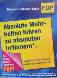 Wahlplakat Landtagswahl - FTP – Foto aus München