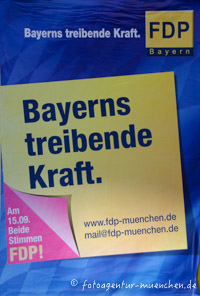 Wahlplakat Landtagswahl - FPD – Foto aus München