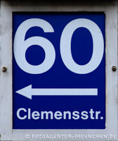Hausnummer - Clemensstraße – Foto aus München