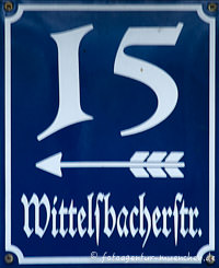 Hausnummer - Wittelsbacherstraße – Foto aus München