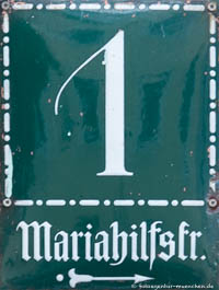 Hausnummer - Mariahilfstraße – Foto aus München