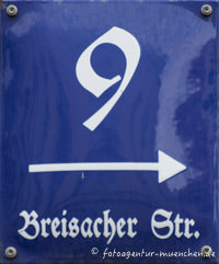 Hausnummer Breisacherstraße – Foto aus München